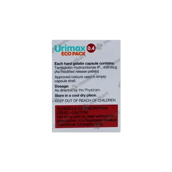 urimax 0.4mg capsule 30's